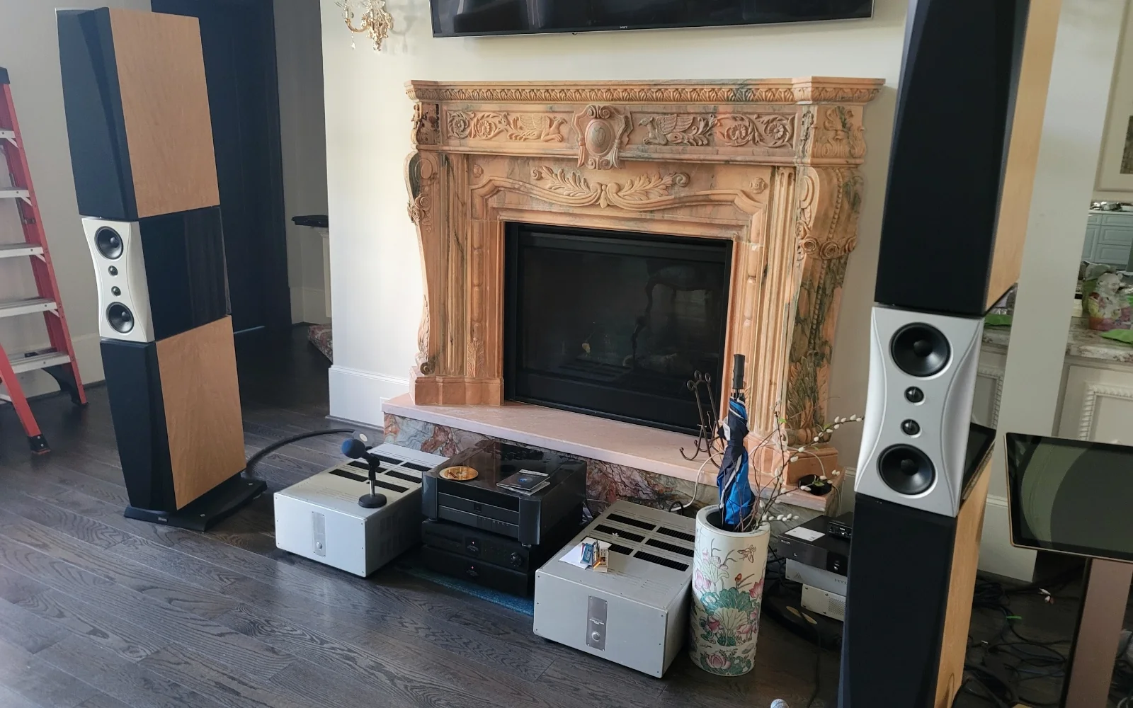 High-performance audio system in a luxury living space